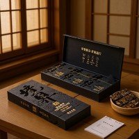 福鼎白茶正宗老境界茶叶紧压小方片礼盒装送长辈一条180克小茶饼