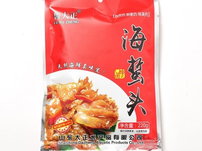 凉拌海蜇头220g 无沙盐渍海蜇皮海蜇丝下酒菜带调料 即食海蜇头图2