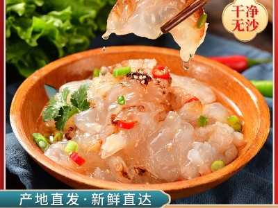 凉拌海蜇头220g 无沙盐渍海蜇皮海蜇丝下酒菜带调料 即食海蜇头图4