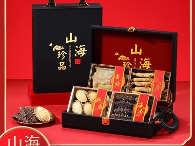 春节年货过年送礼海参鲍鱼人参鱼胶组合高档实用礼盒海鲜图2