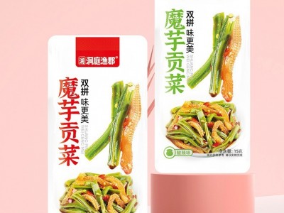 湘洞庭渔郡 魔芋贡菜酸辣香辣味酱腌菜零食开袋即食小吃下饭菜图3