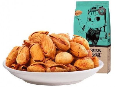 三只松鼠手剥巴旦木160g/120g干果零食坚果炒货巴旦木扁桃仁图4