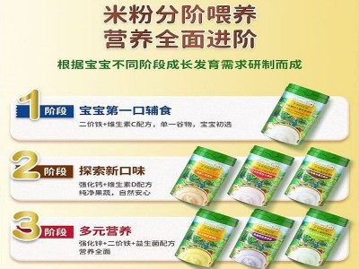 有机婴幼儿强化钙铁锌米粉225g宝宝营养水果肉蔬米粉图2