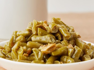 博鸿小菜酸辣豇豆1kg饭店餐饮酱菜凉拌菜淄博烧烤苕皮酸豆角批发图2