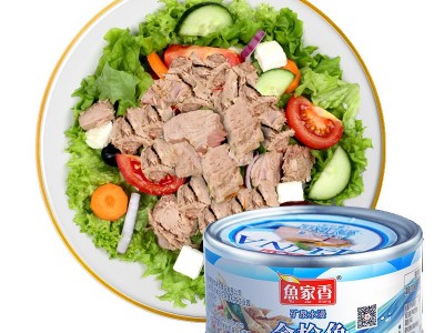 鱼家香水浸金枪鱼罐头油浸低钠代发即食海鲜金枪鱼鱼肉白肉批发图2