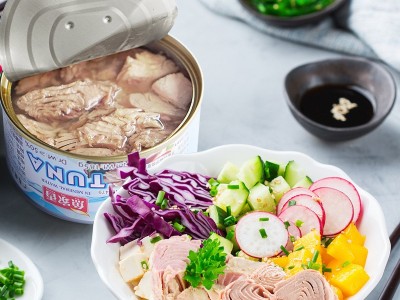 鱼家香水浸金枪鱼罐头油浸低钠代发即食海鲜金枪鱼鱼肉白肉批发图3