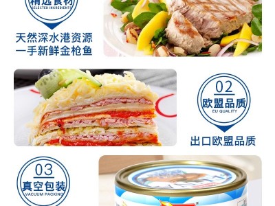 鱼家香水浸金枪鱼罐头油浸低钠代发即食海鲜金枪鱼鱼肉白肉批发图5