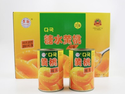 水果罐头黄桃罐头425g*12罐 新鲜水果罐装休闲零食厂家直销批发图1