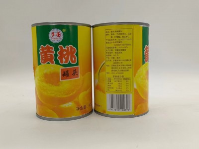 水果罐头黄桃罐头425g*12罐 新鲜水果罐装休闲零食厂家直销批发图2