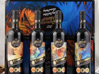 厂家快手抖音代发干红葡萄酒套盒工厂批发赤霞珠红酒礼盒4支装图2