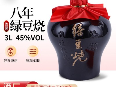 厂家批发非物质文化遗产八年陈绿豆烧 汝湖3L装45%vol绿豆烧白酒图3