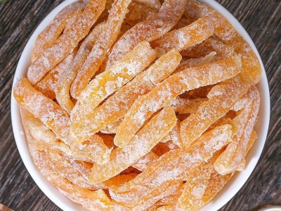 厂家直销正宗盐津陈皮条10斤装蜜饯果干九制陈皮条网红零食散装图4