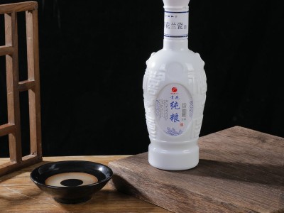 福满门青花兰瓷粮食白酒500ml浓香型礼盒装白酒2瓶装52° 白酒批发图2