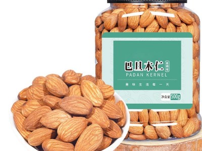 新货巴旦木仁坚果仁罐装500g大颗粒孕妇零食盐焗味巴旦木仁批货图5