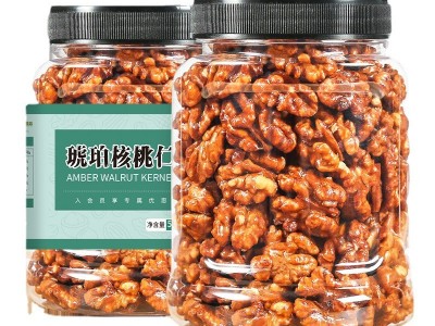 罐装琥珀核桃仁蜂蜜味500g蜂蜜山核桃仁坚果干果仁新货坚果零食图5