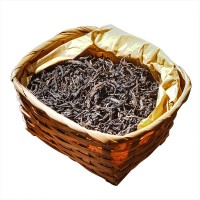 曼松老生茶 九十年代竹筐老生散200克散茶云南普洱茶生茶散料贡茶