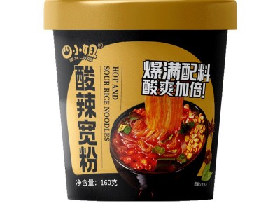 四小姐酸辣粉桶装重庆免煮酸辣红薯粉丝米线方便速食整箱6桶 批发图5