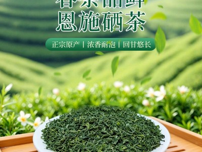 2026新茶湖北恩施硒茶绿茶栗香炒青绿茶散装浓香耐泡高山茶叶批发图5