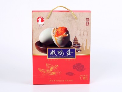 高邮咸鸭蛋65g20枚红心熟盐蛋特大礼盒装流油整箱熟鸭蛋批发图4