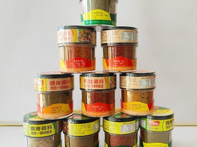 麻辣串烧烤调料四合一组合调味粉盒装孜然粉辣椒粉烧烤料椒盐粉图2