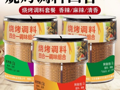 麻辣串烧烤调料四合一组合调味粉盒装孜然粉辣椒粉烧烤料椒盐粉图5