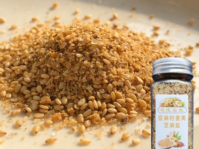 亚麻籽姜黄芝麻盐瓶装烤肉店烤肉蘸料夹馍夹馒头亚麻籽姜黄芝麻盐图2