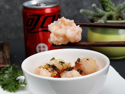 500g商用大颗粒虾滑批发新鲜火锅食材青冒菜手打对虾鲜虾肉滑图3