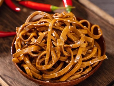 厂家直供批发豆腐丝250g卤香豆腐干四川产豆制品兰花丝麻辣味图3