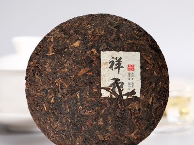 普洱茶熟茶饼祥和老班章古树普洱云南七子饼茶陈年熟普洱茶叶357g图4