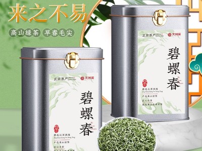 绿茶碧螺春2026新茶正宗明前头采春茶嫩芽高档罐装茶叶自己喝250g图5