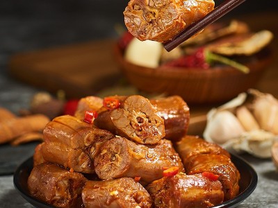 精武麻辣鸭脖450g卤味即食零食鸭脖子厂家休闲肉类网红零食批发图3