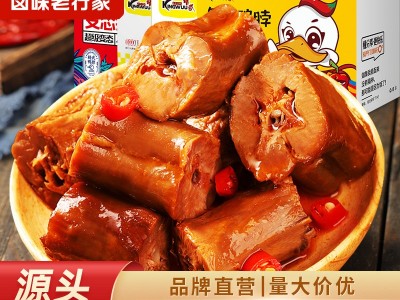 精武麻辣鸭脖450g卤味即食零食鸭脖子厂家休闲肉类网红零食批发图5