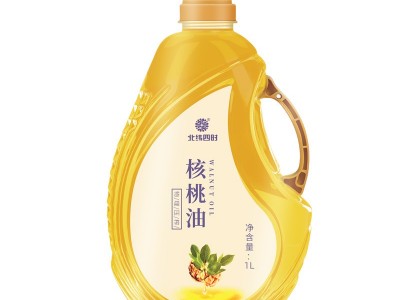北纬四时100%纯核桃油一级食用油纯压榨1L/桶不调和食用油礼盒图5