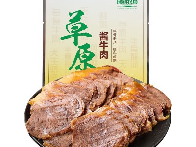 康新牧场酱牛肉熟食内蒙古特产卤牛肉150g真空即食牛肉工厂直发图2