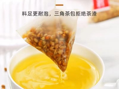 黄苦荞茶醇香特浓正品茶包饭店泡水袋装三角包厂家批发图3