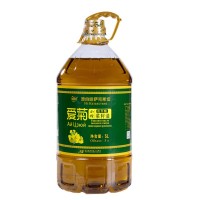 爱菊 5L小榨菜籽油 源自哈萨克斯坦油菜籽 压榨二级 食用油批发